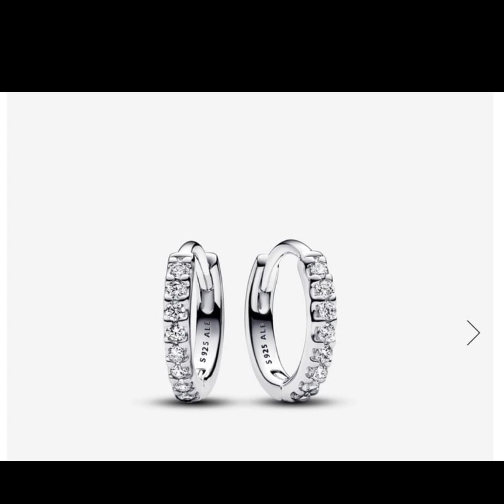 Sparkling Huggie Hoop Earrings From Pandora #765